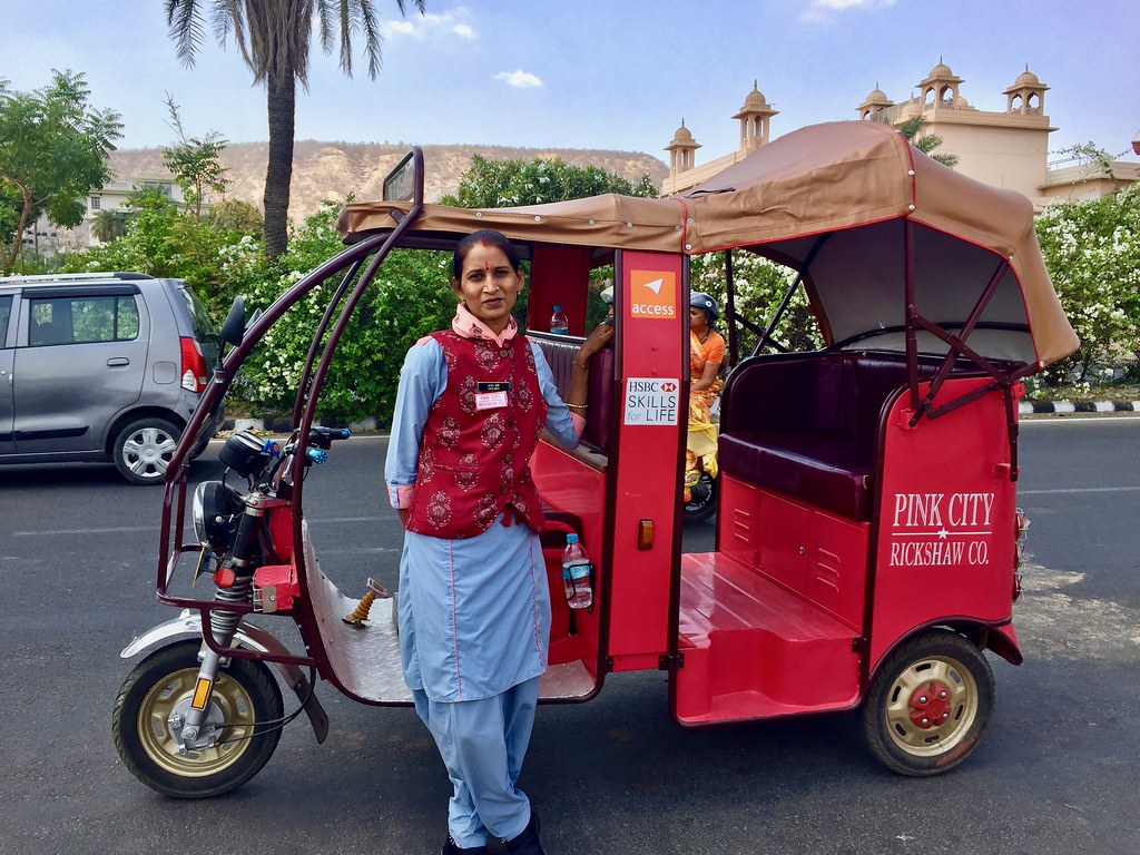 Pink city rickshaw